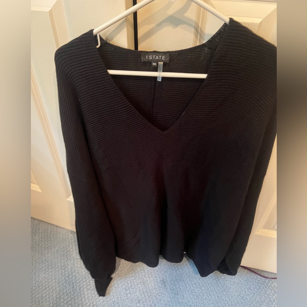 1. Slate Black sweater NWT XXL puff sleeve